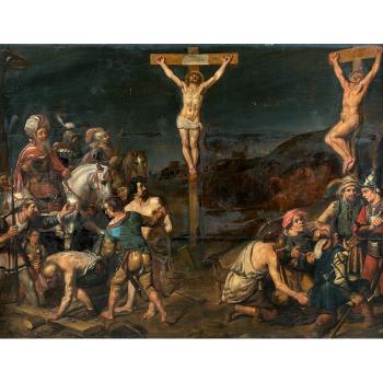 La crucifixion entre les larrons by 
																	Francois Venant