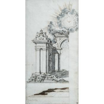 Projet de monument baroque pour une chaire d’église by 
																	Cosimo Fanzago