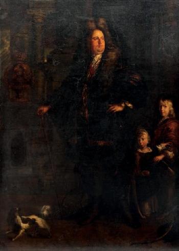 Portrait d'homme et ses enfants by 
																	Jan van de Ryn