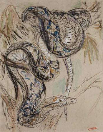 Le serpent by 
																	Gustave Guetant