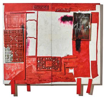 House in a house-red bed by 
																	 Wang Huaiqing