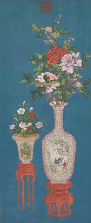 Flowers and auspicious objects by 
																	 Xu Yang