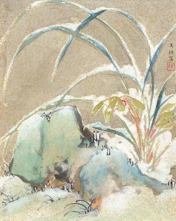 Landscapes and flowers by 
																			 Zhang Peidun