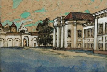The Sanguszko Palace At Izyaslav by 
																	George Lukomski