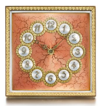 A Fabergé timepiece by 
																	Henrik Emanuel Wigstrom