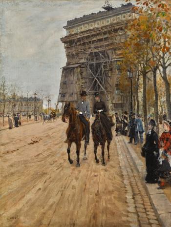 L'Arc De Triomphe, Paris by 
																	Giuseppe de Nittis