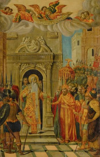 Scene From The Life Of Saint John Chrysostom by 
																	Spyridon Ventouras