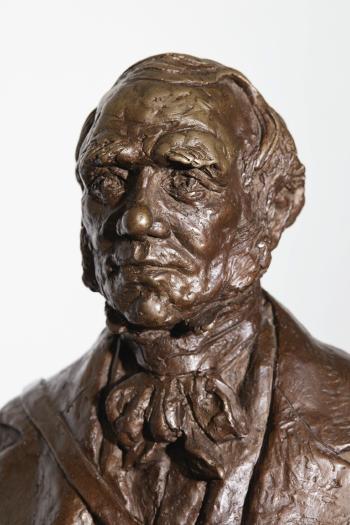 A Maquette For A Portrait Sculpture of Darwin by 
																	Charles Darwin