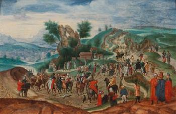 On the Way to Mount Calvary by 
																			Herri met de Bles