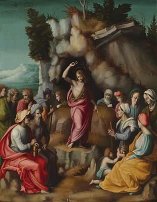 The preaching of Saint John the Baptist by 
																			Francesco Ubertini
