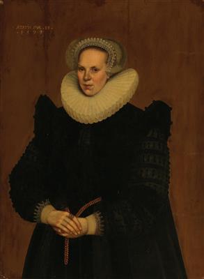 Portrait of a Lady by 
																			Jan Cornelis Woudanus