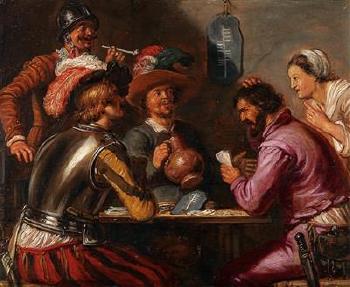 The Card Players by 
																			Theodor Rombouts