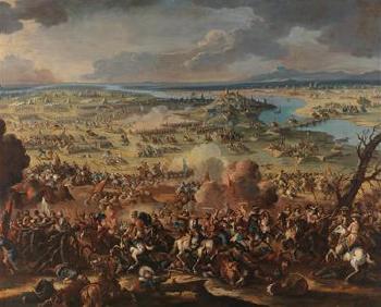 Prince Eugene of Savoy during the Battle of Belgrade; and An Episode from the Battle of Belgrade by 
																			Antonio Calza