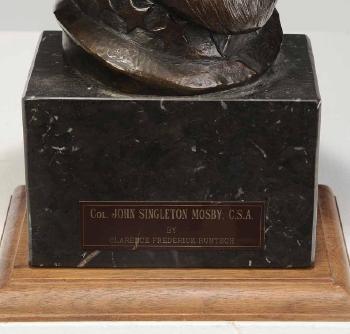 Portrait bust of Col John Singleton Mosby by 
																			Clarence Runtsch