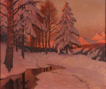 Winter Glow by 
																			Mikhail Mikhailovich Guermachev