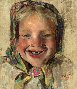 Portrait eines lachenden kleinen Mädchens mit Zahnlücke by 
																	Paul Matthias Padua