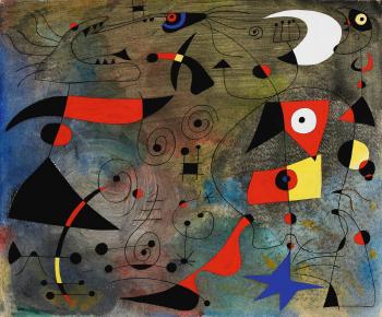Femme Et Oiseaux by 
																	Joan Miro