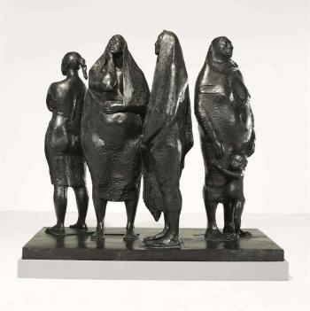 Grupo de cuatro mujeres de pie by 
																	Francisco Zuniga