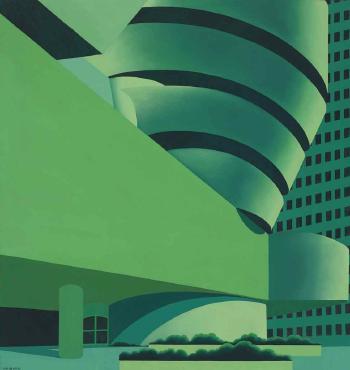 Untitled (Guggenheim Museum from the Green Series) by 
																	Nicolas Garcia Uriburu