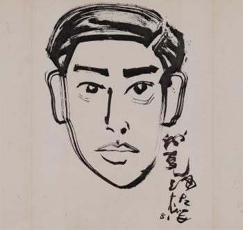 Portrait of Seah Khok Chua alias Xie Ke by 
																	 Tan Swie Hian