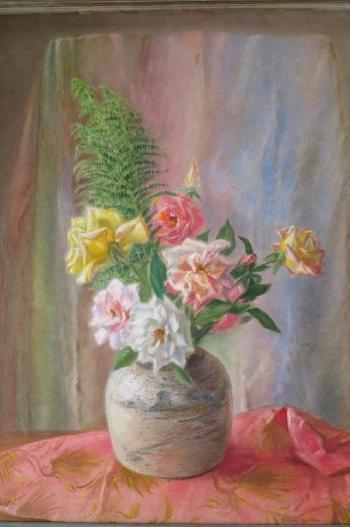 Roses in a Ginger Jar by 
																			Dorothy Ochtman