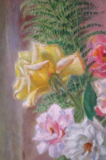 Roses in a Ginger Jar by 
																			Dorothy Ochtman