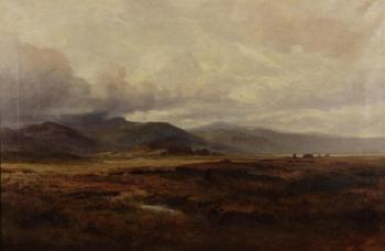 A Scottish Highland Landscape by 
																			Edward Hargitt