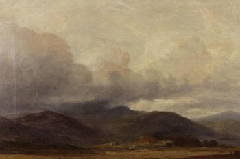 A Scottish Highland Landscape by 
																			Edward Hargitt