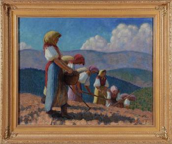 Women Harvesting by 
																			Ferenc Joachim