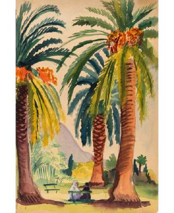 Under the palm trees by 
																			Maria Raube-Gorchilina