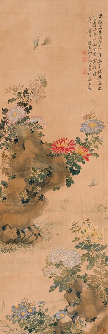 Rock and Flower by 
																	 Pan Guangxu