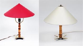 Two table lamps by 
																			Carl Aubock