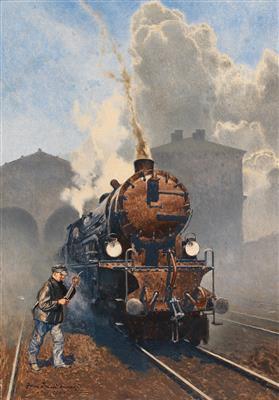 A steam locomotive by 
																	Josef Danilowatz