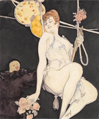 Three erotic scenes by 
																			Franz von Bayros