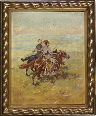 Horsemen on the Steppe by 
																			Mikolai Iwasiuk