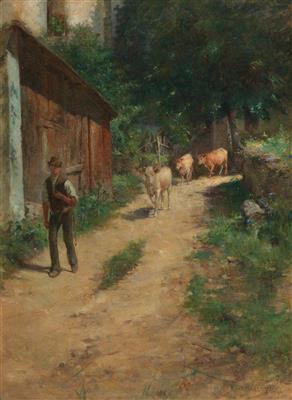 Returning from the pasture by 
																			Marie Onken-Palme