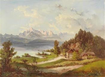 Wörthersee - view of the Mittagskogel by 
																			Jakob Canciani