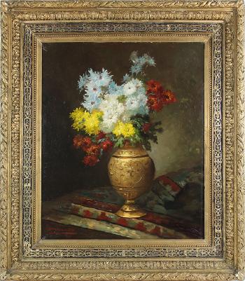 Bouquet de fleurs by 
																			Edmon van Coppenolle