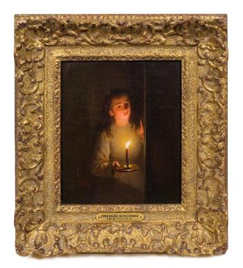 Girl with candle by 
																	Johannes Rosierse