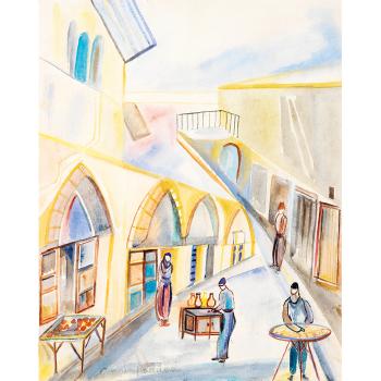 Rue animée à Byblos by 
																	Georgine Haddad
