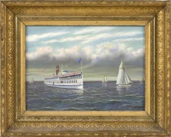 The steamship Sandy Hook by 
																			Albert Nemethy
