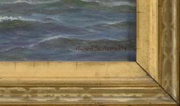 The steamship Sandy Hook by 
																			Albert Nemethy