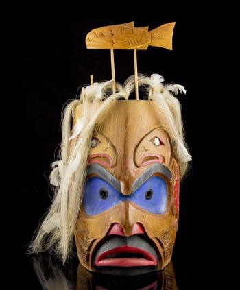 Salmon Shaman mask by 
																			Jimmy Zahir