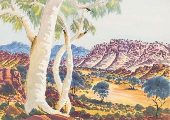 Central Australian landscape by 
																	Richard Moketarinja