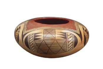 Hopi polychrome pot with migration pattern by 
																	Garnet Pavatea