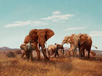 Crossing the Tsavo Plains by 
																	Garry R Swanson