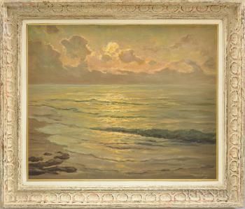 Sunrise over the water by 
																	William Columbus Ehrig