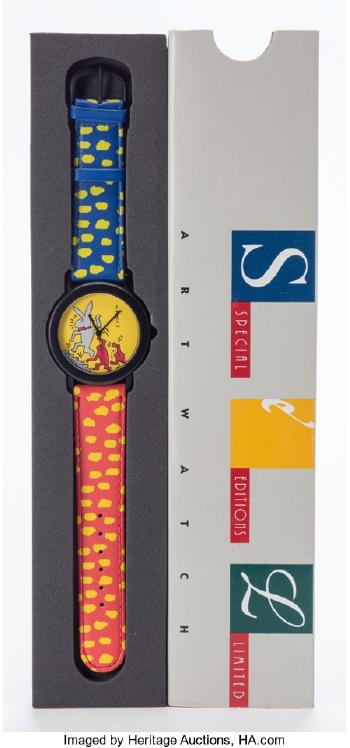 Wrist Watch (Red, Blue and Yellow) by 
																			 Swatch