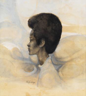 Profile of a woman by 
																	Tom Feelings