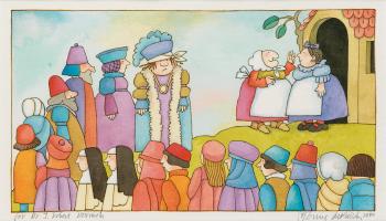 The Next Morning All The Townspeople Were Back At Strega Nona's by 
																			Tomie dePaola